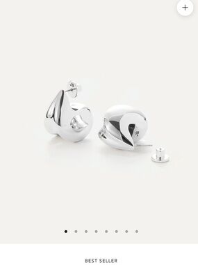 Jenny Bird Paige  puff earrings- Polished Silver